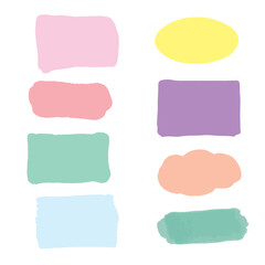 set colourful brush stroke collection
