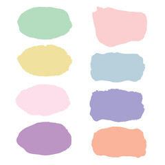 set colourful brush stroke collection
