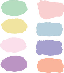 set colourful brush stroke collection
