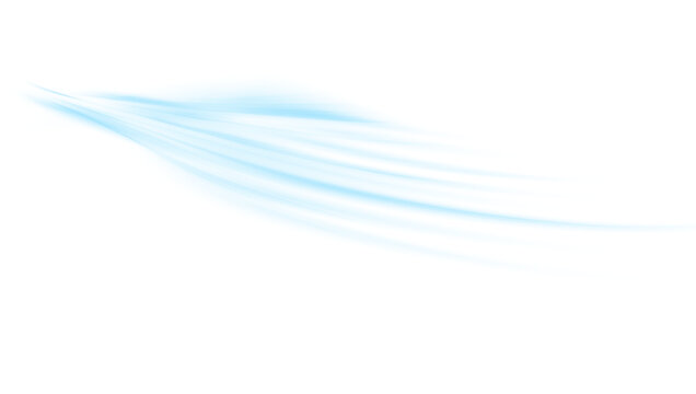 Blue wind PNG depicting air movement or flow. Represents AC direction. Isolated transparent swirl or wave element in PNG format.