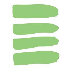 set of green watercolor frames