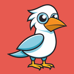 bird, cartoon, animal, vector, illustration, duck, chicken, funny, penguin, nature, cute, fun, blue, parrot, hen, white, beak, happy, christmas, feather, hat, wing, wildlife, wild, character