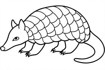 Modern Pangolin Illustration