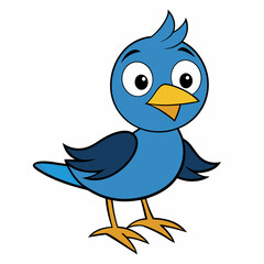 blue bird cartoon