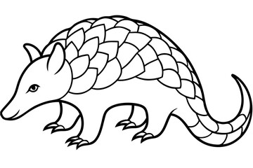 Obraz premium Modern Pangolin Illustration
