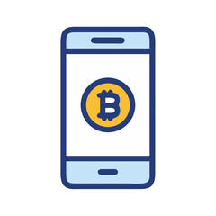 Bitcoin Symbol Spread Icon Design
