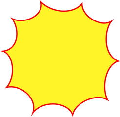 黄色と赤のびっくり、強調のときに使えるふきだし