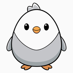 Obraz premium cartoon, animal, vector, illustration, bird, art, character, funny, cute, fun, icon, owl, design, nature, baby, egg, insect, drawing, happy, smile, symbol, love, chicken, face