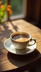 cup of coffee on the table