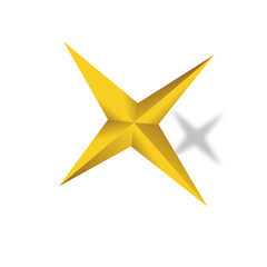 3d golden star