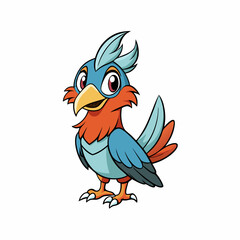 cartoon bird with a big smile