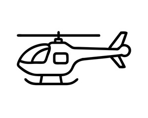 Helicopter Line Art Vector & SVG | Minimalist Aviation Vector for Pilot Crafts, Military Decor & Travel Design