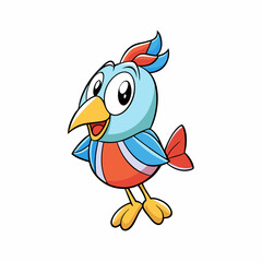 cartoon bird with a sign