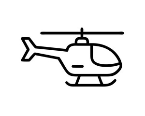 Helicopter Line Art Vector & SVG | Minimalist Aviation Vector for Pilot Crafts, Military Decor & Travel Design