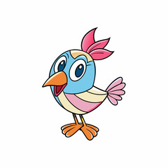 bird, cartoon, animal, vector, illustration, cute, chicken, funny, nature, twitter, art, character, flying, icon, symbol, happy, feather, wing, blue, drawing, clipart, beak, duck, design, parrot
