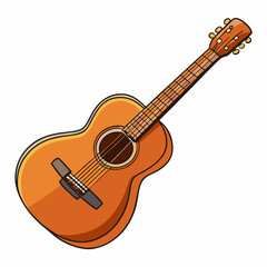 Fototapeta premium acoustic guitar isolated on white