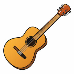 Fototapeta premium acoustic guitar isolated on white