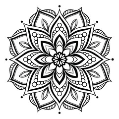 Mandala Pattern Stencil doodles sketch