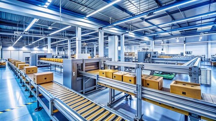 Automated Packaging Machinery Conveyor System: High-Speed Product Processing Line