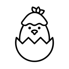 Cute easter chick hatching from egg vector illustration for easter celebration and spring designs