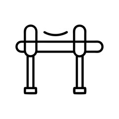 Metal detector security scanner airport gate outline icon for security and safety measures