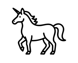 Unicorn Line Art Vector & SVG | Magical Fantasy Vector for Kids Crafts, Nursery Decor & Whimsical Design