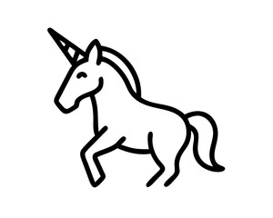 Unicorn Line Art Vector & SVG | Magical Fantasy Vector for Kids Crafts, Nursery Decor & Whimsical Design