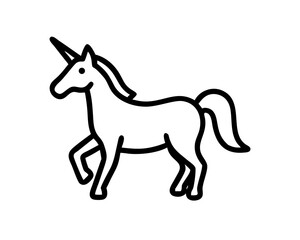 Fototapeta premium Unicorn Line Art Vector & SVG | Magical Fantasy Vector for Kids Crafts, Nursery Decor & Whimsical Design