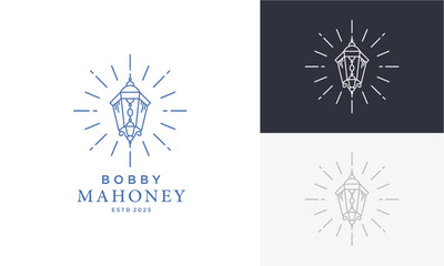classic wall lamp vector logo