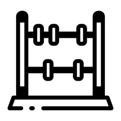 Obraz premium A linear style icon of a abacus 