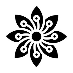 Freesia flower glyph icon