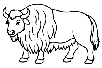 Obraz premium Musk Ox Outline Design