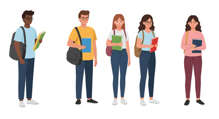 Fototapeta premium Groups of young people. university student.