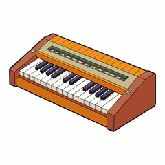 piano keys isolated on white