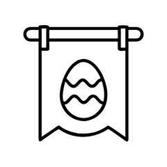 Easter egg banner vector illustration for spring holiday decoration and celebration design
