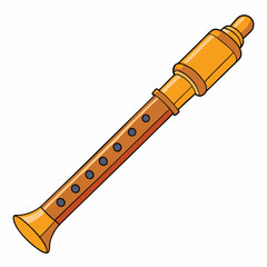 flute isolated on white background