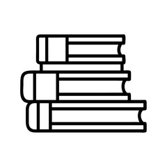 Stack of books vector illustration for education library and literature design concept icon