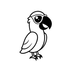 parrot with sunglasses
