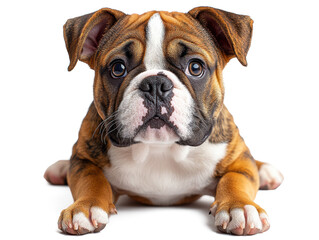 Obraz premium A high-resolution studio photograph full body shot of anadorable Bulldog on a pure white background