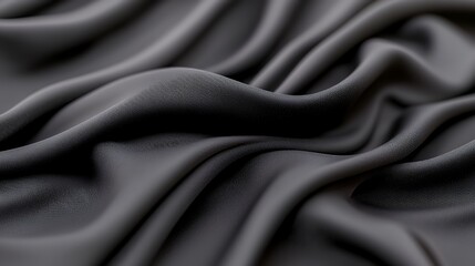Fototapeta premium Detailed view of dark gray fabric texture