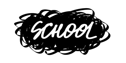 School Background Poster. Lettering school label