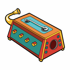 vector illustration of a retro radio