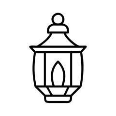 Vector illustration of a vintage lantern lamp light design for decoration and illumination
