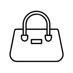 Outline handbag vector illustration for fashion accessory design and shopping bag graphic element