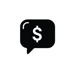 Dollar Sign Inside Speech Bubble Symbolizes Finance Discussion Or Business Communication