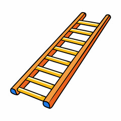 wooden ladder vector illustration