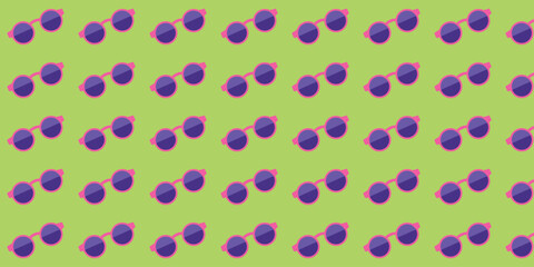 Seamless repeating summer sunglasses pattern.