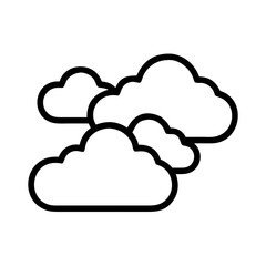 Cloud outline vector illustration, weather forecast icon, sky cloudscape graphic, simple drawing