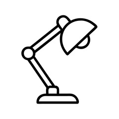 Illustration of adjustable desk lamp for study table lighting and home office lighting solutions