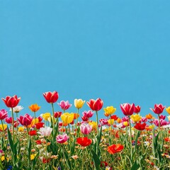Obraz premium field of tulips